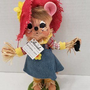 Tall Scarecrow Girl Mouse Bird Fall ANNALEE Holiday Decor Thanksgiving Fall